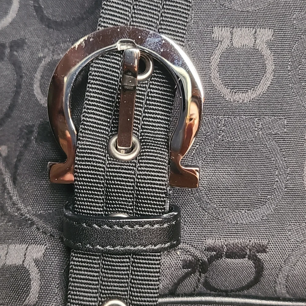 Salvatore Ferragamo Gancini Black Backpack‎